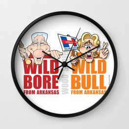 Wild Bill & Hillary Wall Clock