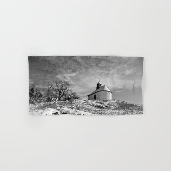 Chapel in the snow (Kleine Kalmit) Hand & Bath Towel