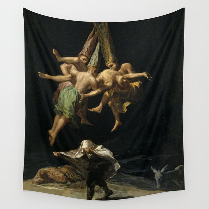 Witches' Flight Francisco Goya Wall Tapestry