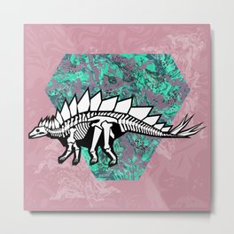 Stegosaur Fossil Metal Print