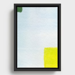 Distant Squares Framed Canvas