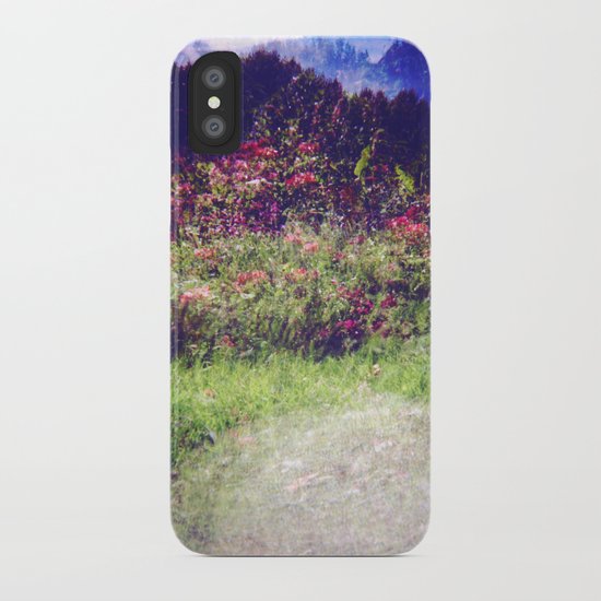 Flowers Plastic Camera Double Exposure iPhone Case