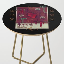 Hematic Red Side Table