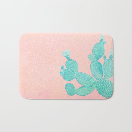 Pastel Cactus Bath Mat
