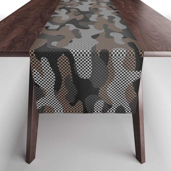 Modern Desert camouflage pattern. Vector illustration background  Table Runner