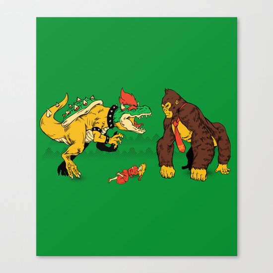 Boss vs Kong Canvas Print