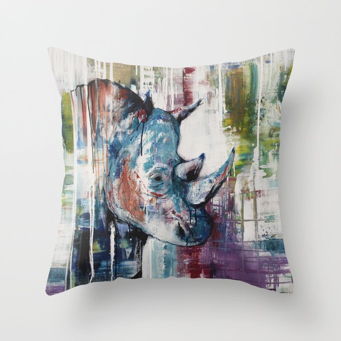 Rhino Throw Pillow