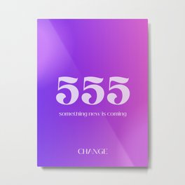 Gradient Angel Numbers: 555 Change Metal Print | Purple, Graphicdesign, Angels, Digital, Angelnumbers, Inspiration, Change, Spiritual, Numbers, Typography 