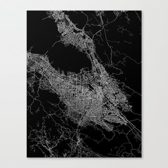 san jose map Canvas Print