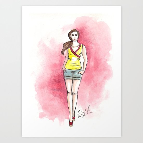 Yellow Top Art Print