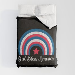 God Bless America Patriotic Rainbow Comforter