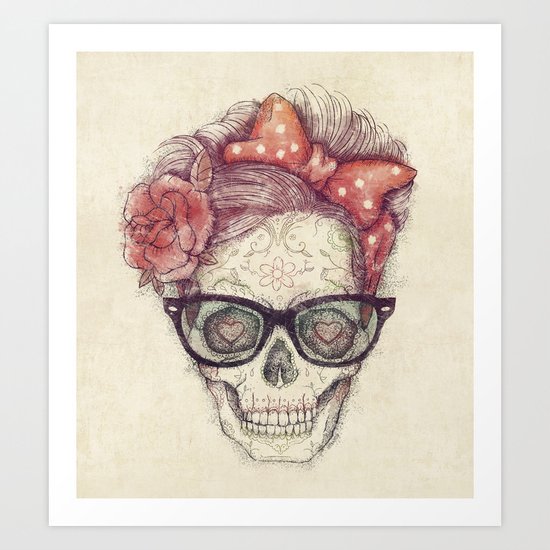 Hipster Girl is Dead Art Print