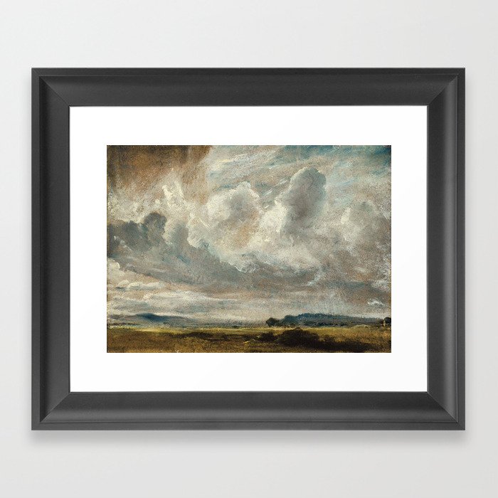 Landscape with clouds by John Constable Framed Art Print