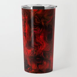 Nervous Energy Grungy Abstract Art  Red And Black Travel Mug