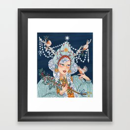 Lady Winter Framed Art Print