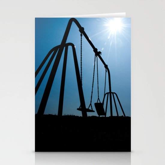 Abandoned Swing Set Stationery Cards