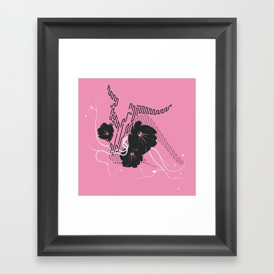 Untitled Art - Pink Framed Art Print