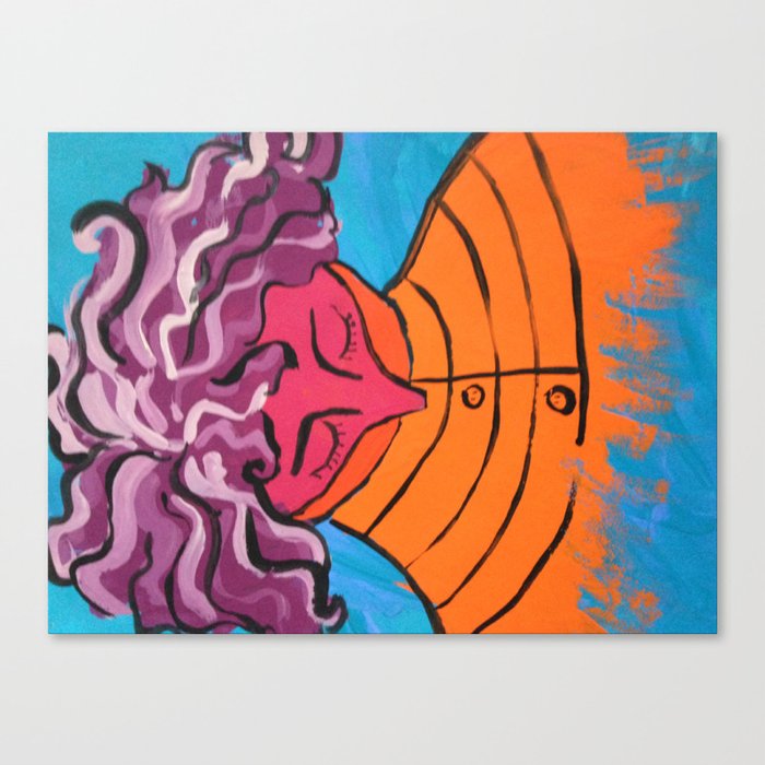 Straitjacket in Orange Canvas Print