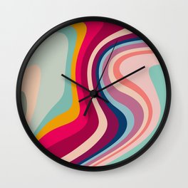 Boho Fluid Abstract Wall Clock