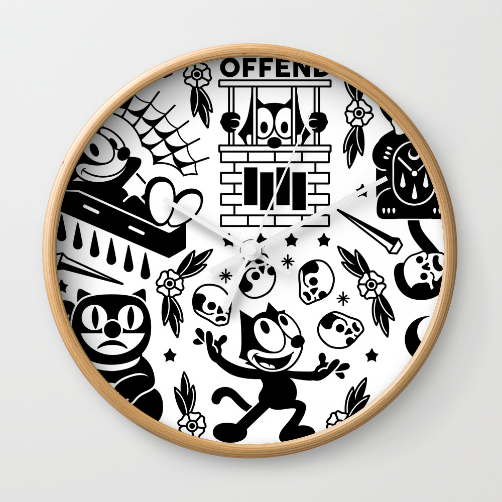 Felix The Cat Wall Clock By Offendbrand Society6
