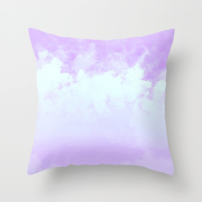 Pastel lavender sky Throw Pillow