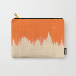 Orange Smear on Beige Carry-All Pouch