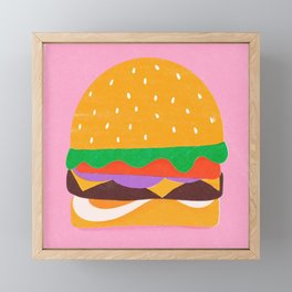 Burger Time Framed Mini Art Print