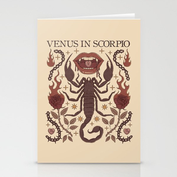 Venus in Scorpio Stationery Cards