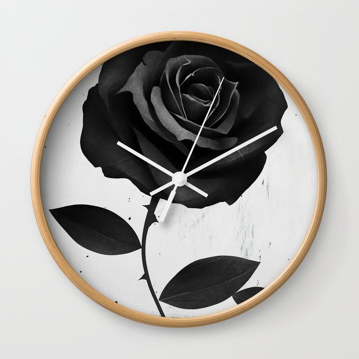 Fabric Rose Wall Clock