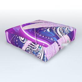 Purple Dragonfly :: Set Your Inner Vision Free Outdoor Floor Cushion