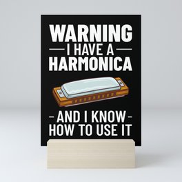 Harmonica French Harp Player Lessons Beginner Mini Art Print