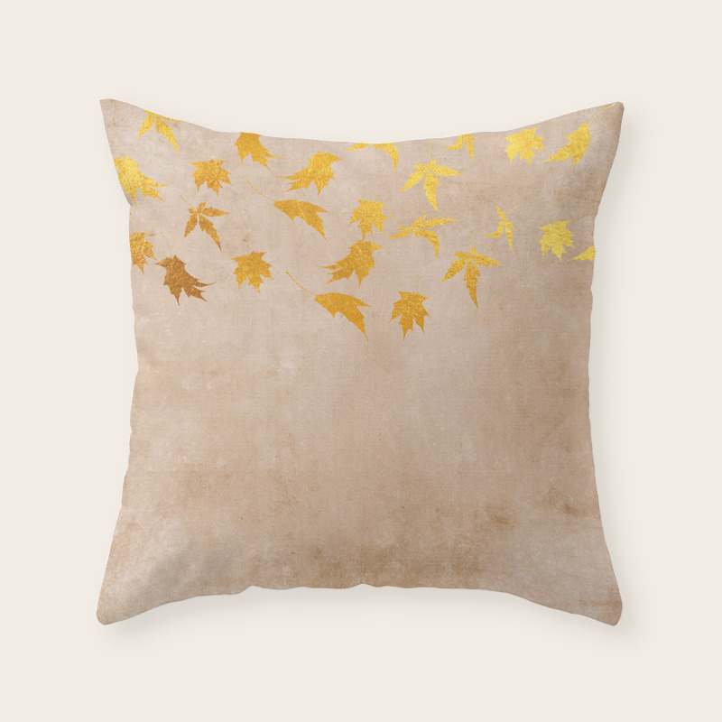 Gold Leaves On Grunge Background Autumn Sparkle Glitter Design