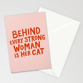 Behind Every Strong Woman Stationery Card