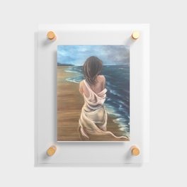 Beach Walking Floating Acrylic Print