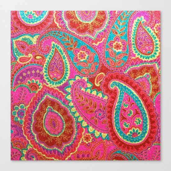 Floral Paisley Pattern 07 Canvas Print