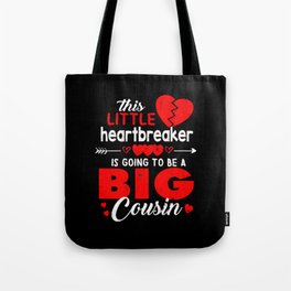 Cousin Baby Reveal Hearts Day Valentines Day Tote Bag