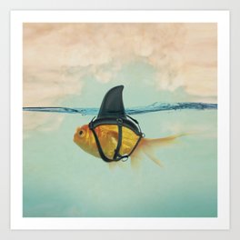 Brilliant Disguise (RM) Art Print | Beagoldfish, Ocean, Clouds, Liveinthemoment, Cloud, Goldfish, Alwaysbeyou, Humour, Sharkfin, Sky 