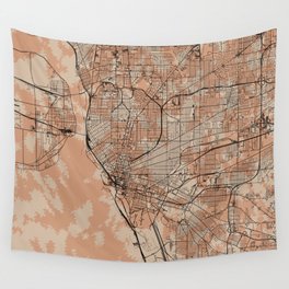 Buffalo - USA, Artistic Map Collage Wall Tapestry