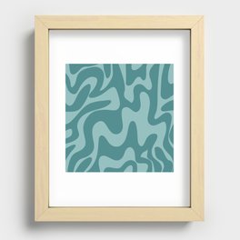 24 Abstract Liquid Swirly Shapes 220725 Valourine Digital Design Recessed Framed Print