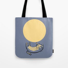Full Moon Cat Tote Bag