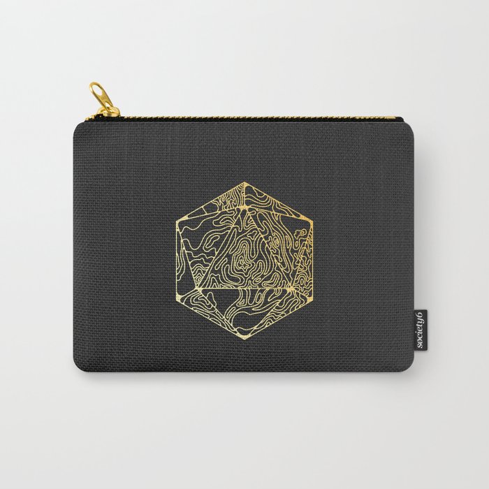 Gold Icosahedron Carry-All Pouch