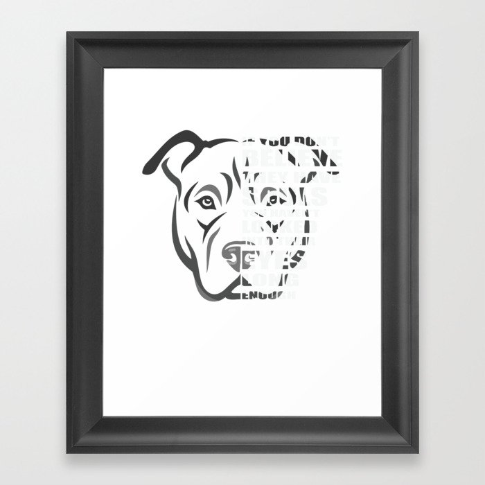 Pitbull soul design, gift for Pitbull lovers & rescuers Framed Art Print
