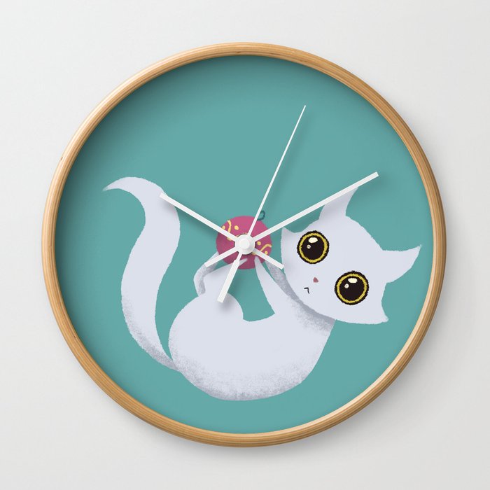 Mischievous kitty Wall Clock