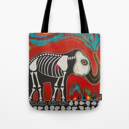 Day of the Dead Elephant Tote Bag
