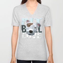 Pit Bull V Neck T Shirt