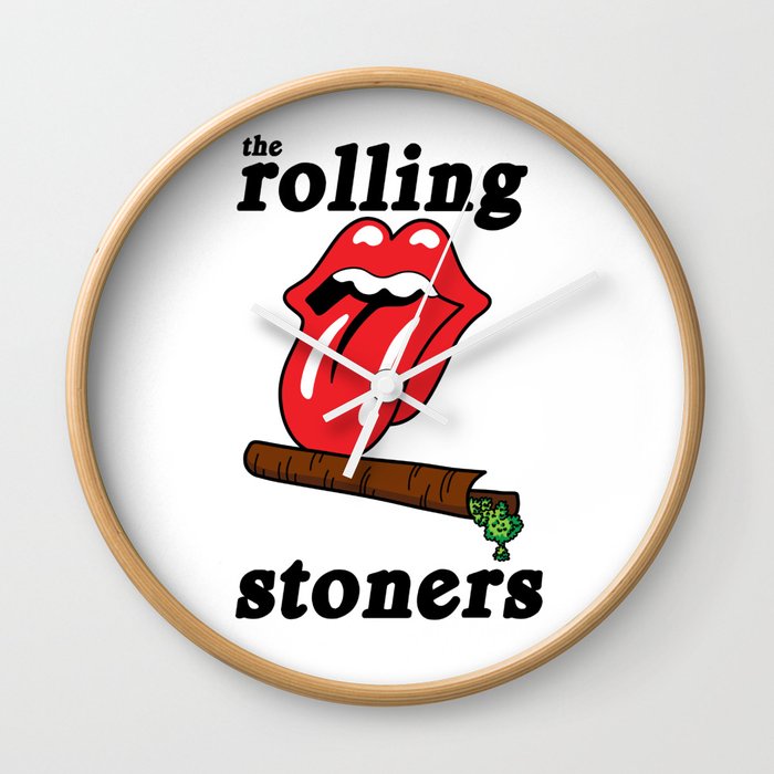 The Rolling Stoners Wall Clock