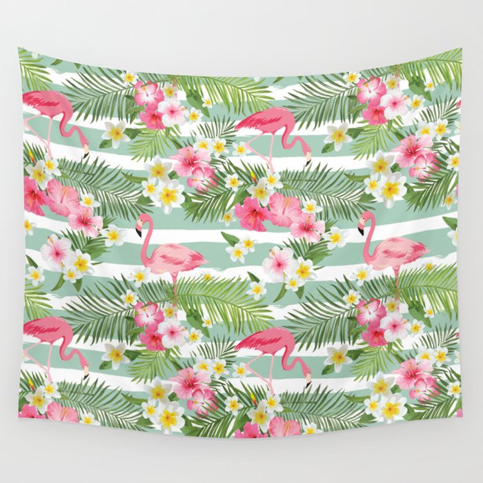 Flamingo Oasis Wall Tapestry