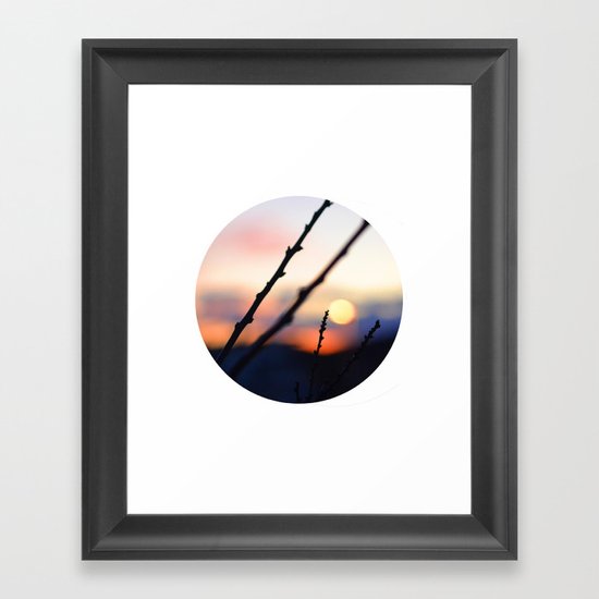 Bokeh Sunset Framed Art Print
