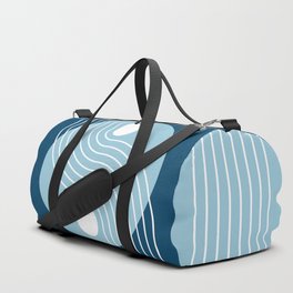 Geometric Lines and Shapes 24 in Midnight Blue Duffle Bag