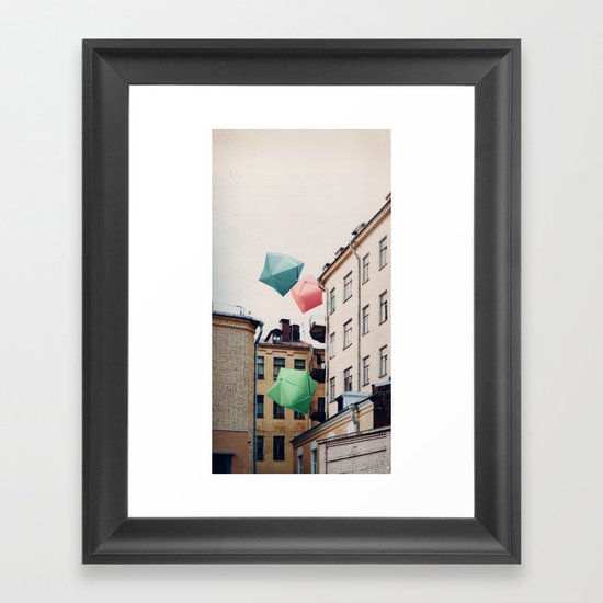 Paper bombies Framed Art Print